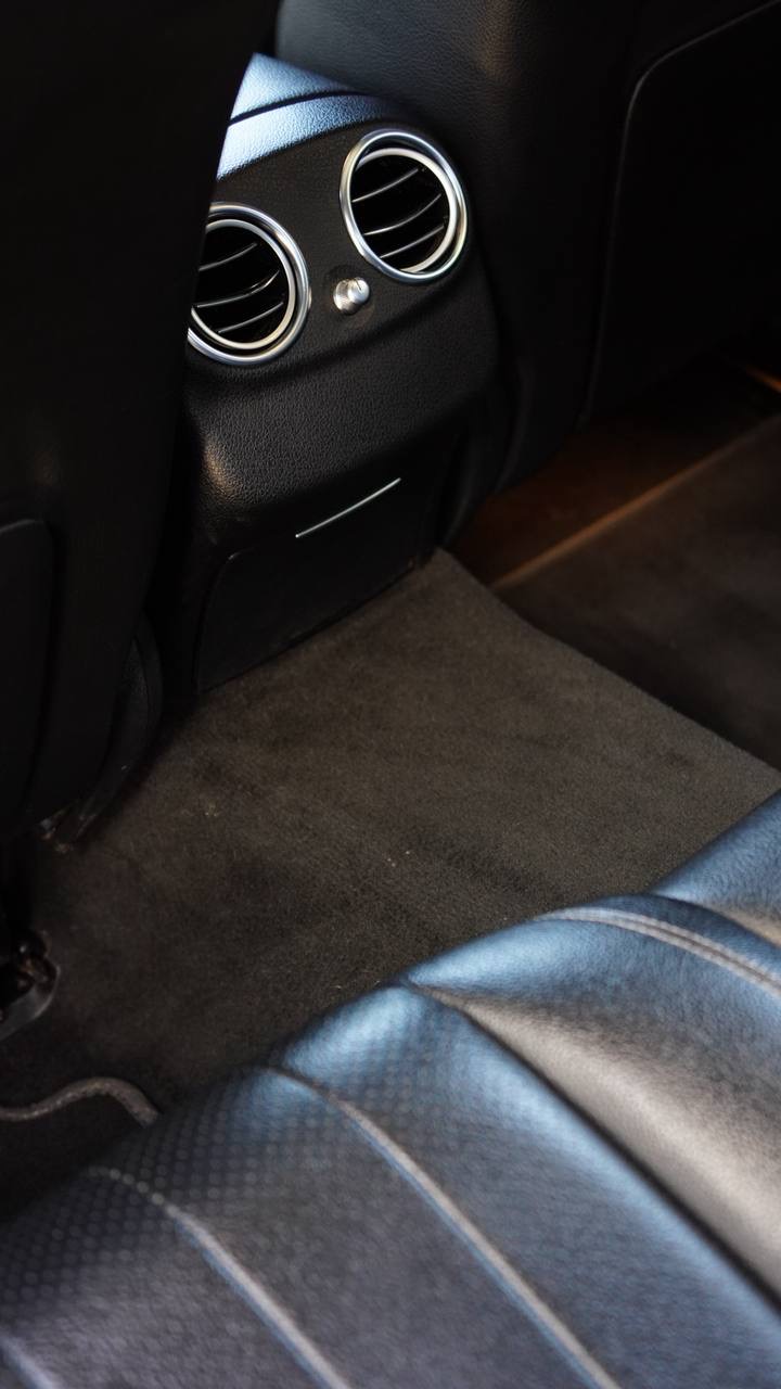 Clean rear floor after interior detailing
