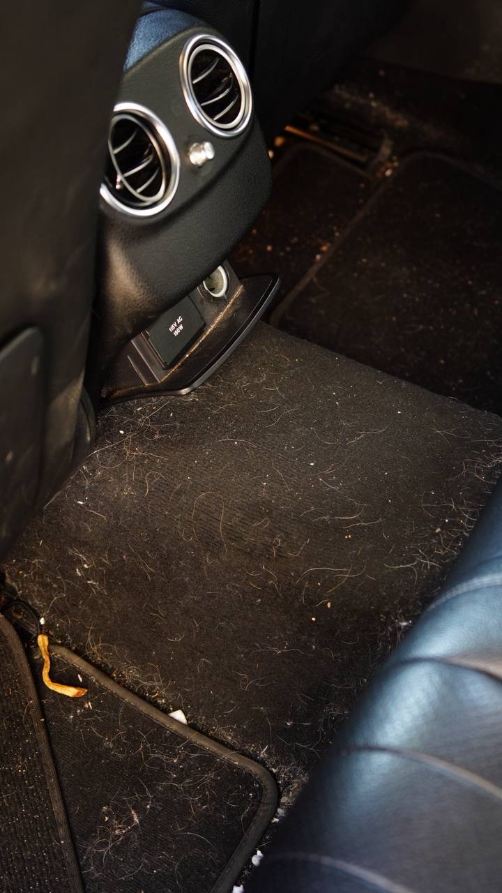 Interior floor before cleaning