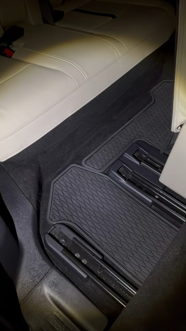 SUV floor mats after detailing