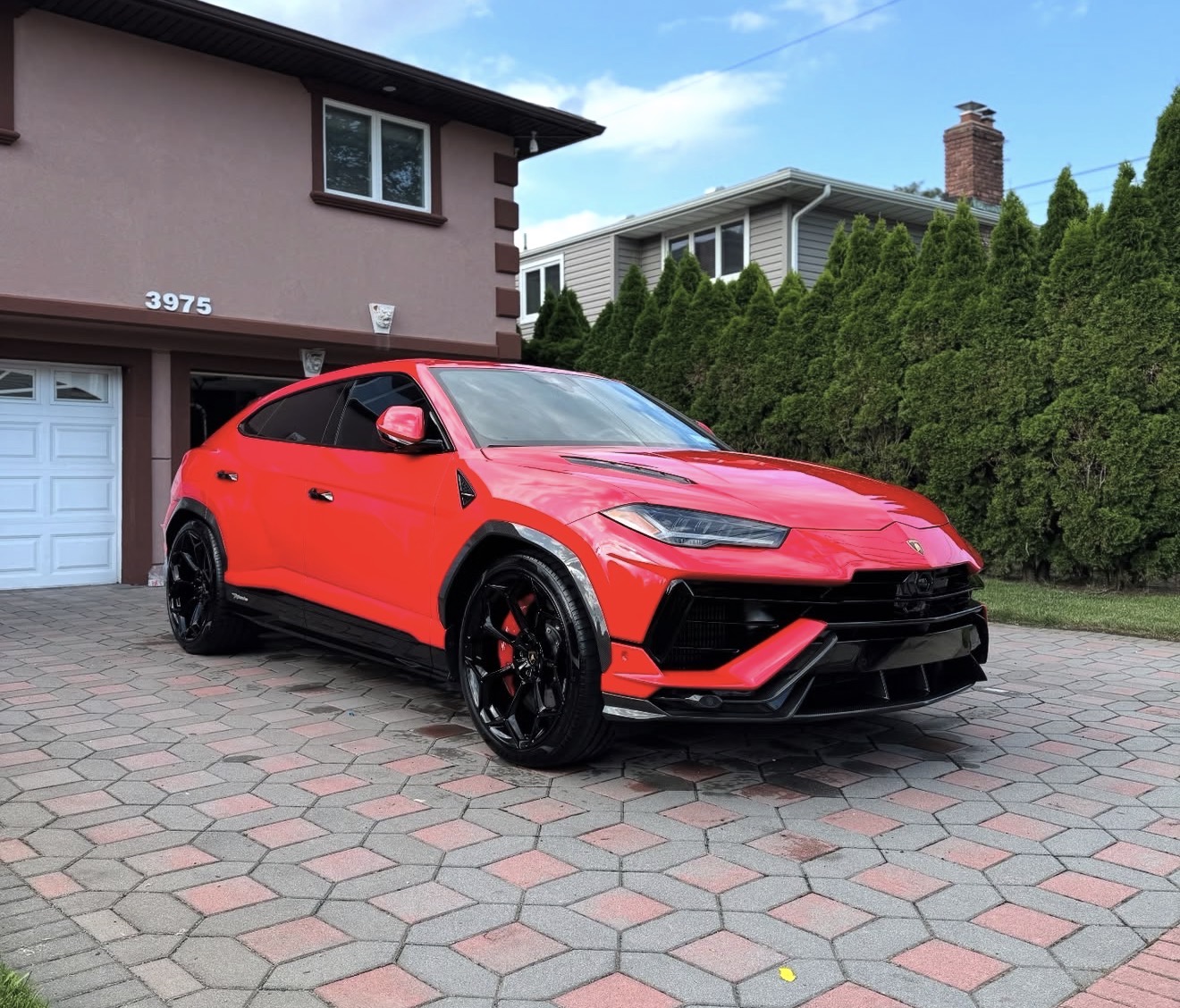 Red Lamborghini after detailing